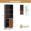 5-Tier Bookcase with 3-Position Adjustable Shelf  and Sliding Doors product image