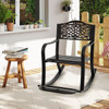 Outdoor Patio Rocking Chair with Floral Backrest Design product image
