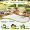 Patio Wooden Bench with Open-Ended Flower Boxes product image