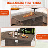 44.5" Propane Fire Pit Table with Metal Slatted Tabletop product image