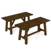 Wooden Dining Bench with Trapezoidal Support product image
