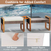 Outdoor PE Rattan Wicker Ottoman (2-Pack) product image