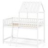 Twin Bunk Bed House with Roof and Full-length Guardrails product image