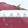 10FT Solar LED Wall Mounted Outdoor Patio Umbrella product image