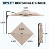 10FT Solar LED Wall Mounted Outdoor Patio Umbrella product image