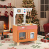 Kids Kitchen Playset with Rotating Faucet and Cabinets product image