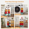 4-Drawer Narrow Rolling Storage Cabinet with Pull Handles product image