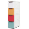 4-Drawer Narrow Rolling Storage Cabinet with Pull Handles product image