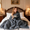  Luxury Fluffy Faux Wolf Fur Throw Blanket product image