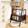 3-Tier Industrial Nightstand with 2 Open Shelves product image