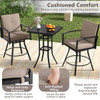 3-Piece Patio Swivel Bar Set with Umbrella Hole product image
