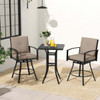 3-Piece Patio Swivel Bar Set with Umbrella Hole product image
