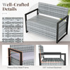 Rattan Loveseat with Inclined Backrest and Under-Seat Storage product image