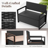 Rattan Loveseat with Inclined Backrest and Under-Seat Storage product image