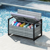 Rattan Loveseat with Inclined Backrest and Under-Seat Storage product image