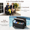 Rattan Loveseat with Inclined Backrest and Under-Seat Storage product image