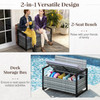 Rattan Loveseat with Inclined Backrest and Under-Seat Storage product image