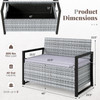 Rattan Loveseat with Inclined Backrest and Under-Seat Storage product image