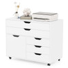 5-Drawer Rolling File Cabinet with Side Cabinet product image