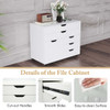 5-Drawer Rolling File Cabinet with Side Cabinet product image