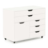 5-Drawer Rolling File Cabinet with Side Cabinet product image