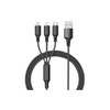 3-in-1 USB Nylon Braided Fast Charger Cable product image