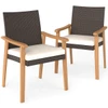 Metal Frame Patio Dining Chair with Cushion (Set of 2 or 4) product image