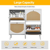 Rattan Shoe Cabinet with 4 Flip Drawers product image