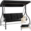 3-Seat Outdoor Porch Swing with Adjustable Backrest and Canopy product image