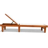 Outdoor Wood Chaise Lounge Chair with 5-Postion Adjustable Back product image