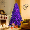 Goplus Black  Christmas Tree with Purple LED Lights ( 7 feet) product image