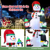 6ft Christmas Inflatable Snowman with Penguins product image
