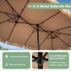 Double-Sided Thatched Tiki Patio Umbrella product image