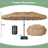 Double-Sided Thatched Tiki Patio Umbrella product image
