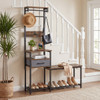 7-in-1 Hall Tree with Shoe Bench product image