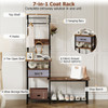 7-in-1 Hall Tree with Shoe Bench product image
