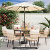 Fillable Patio Umbrella Base with Built-In Wheels and Grooved Handle product image