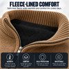 Men's Fleece Lined Quarter Zip Knit Sweater product image