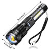 Zoomable LED Flashlight with COB Side Light product image