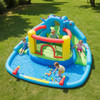  Inflatable Water Slide Park with Double Slides, Jumping Area, and Climbing Wall product image