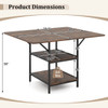 47” Rectangular Dining Table for 4-6People with 2-Layer Storage product image