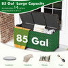 Tightly-Woven Rattan Deck Box with Polyester Liner and Universal Wheels product image