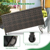 Tightly-Woven Rattan Deck Box with Polyester Liner and Universal Wheels product image