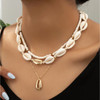 Women's Bohemian Layered Cowrie Choker product image