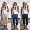 Women's Elastic Waist Drawstring Jogger Pants product image