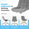 Goplus Upholstered Armless Office Chair with Adjustable Height & Wheels for product image
