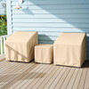 3-Piece Patio Furniture Covers with Elastic Hem Cord product image