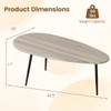 Oval Coffee Table with Sturdy Metal Construction and Compact Design product image