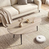 Oval Coffee Table with Sturdy Metal Construction and Compact Design product image