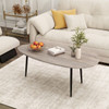 Oval Coffee Table with Sturdy Metal Construction and Compact Design product image